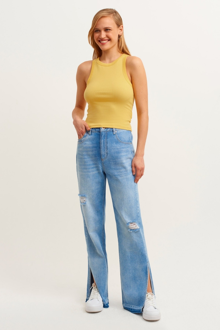 Ribbed Halter Neck Knitted Undershirt - Brand: la & vetta - Women & Kids, Baby Clothes Wholesale - TheBS Women