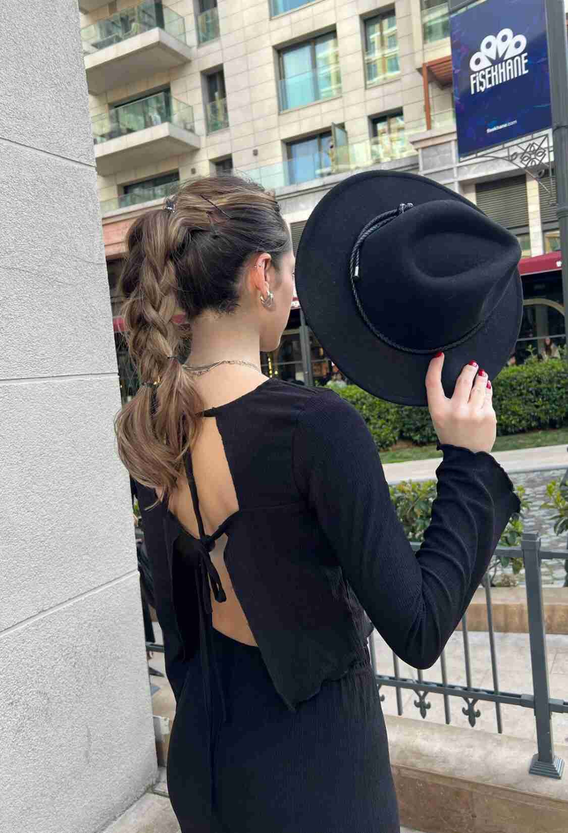 Bürümcük Fabric Pleated Back Detailed Set - Brand: la & vetta - Women & Kids, Baby Clothes Wholesale - TheBS Women