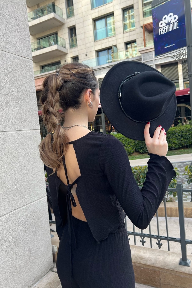 Bürümcük Fabric Pleated Back Detailed Set - Brand: la & vetta - Women & Kids, Baby Clothes Wholesale - TheBS Women