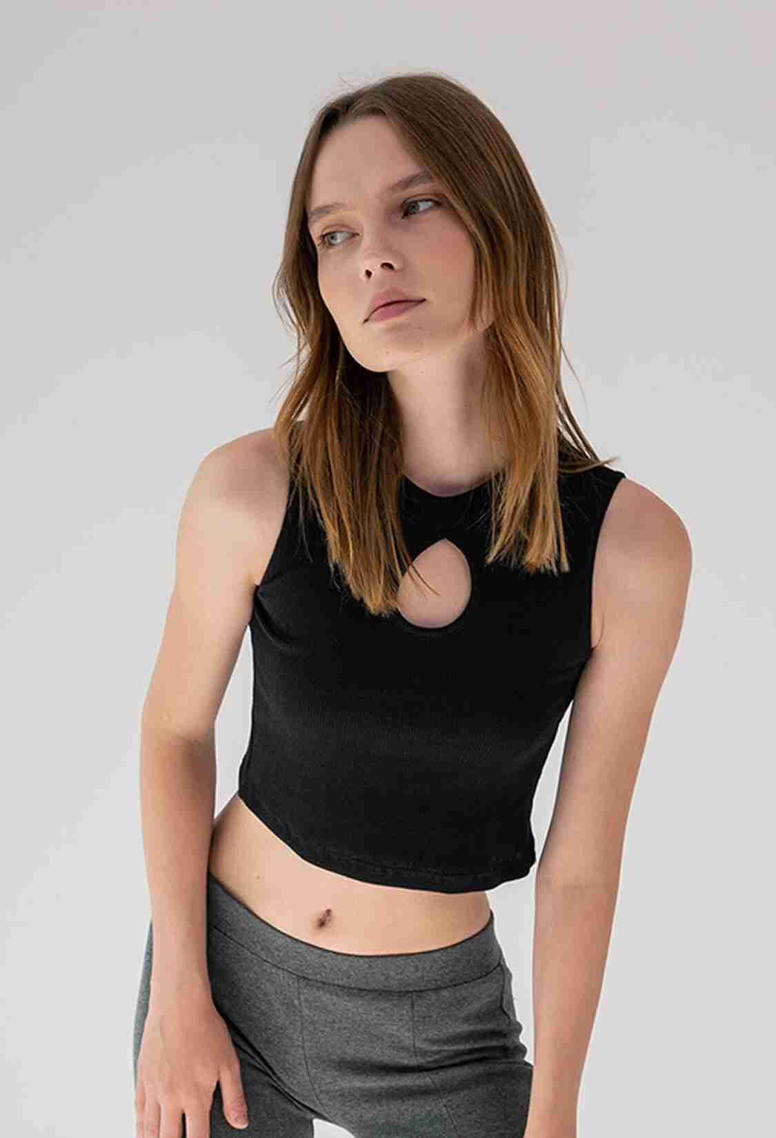 Corded Crop Knitted Blouse With Collar Detail - Brand: la & vetta - Women & Kids, Baby Clothes Wholesale - TheBS Women