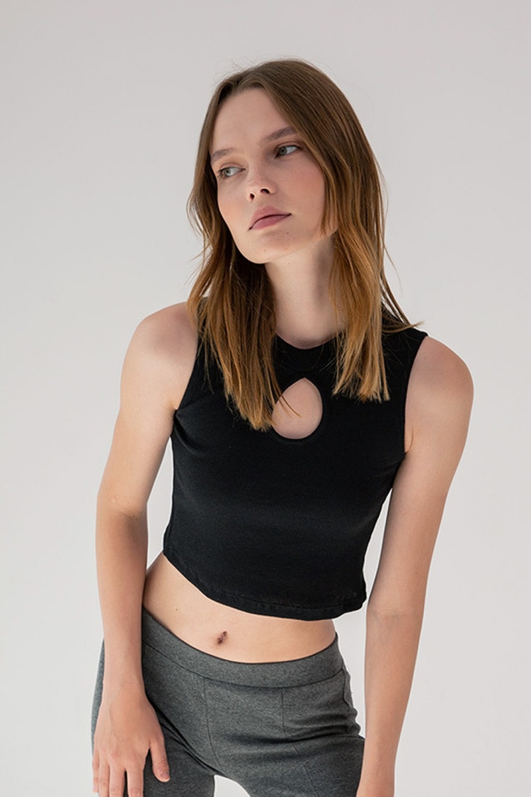 Corded Crop Knitted Blouse With Collar Detail - Brand: la & vetta - Women & Kids, Baby Clothes Wholesale - TheBS Women