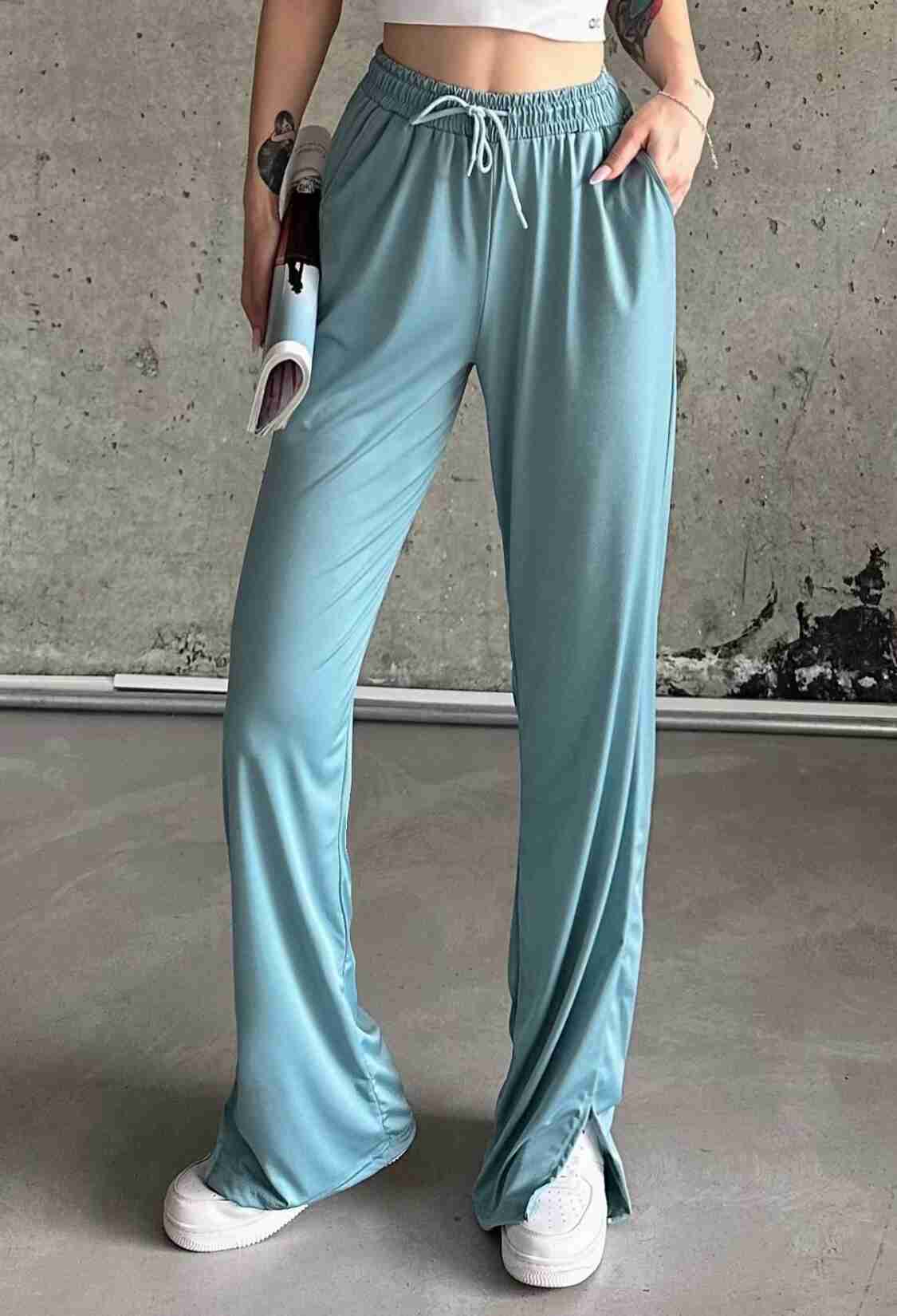 Slit Lycra High Waist Sweatpants - Brand: la & vetta - Women & Kids, Baby Clothes Wholesale - TheBS Women