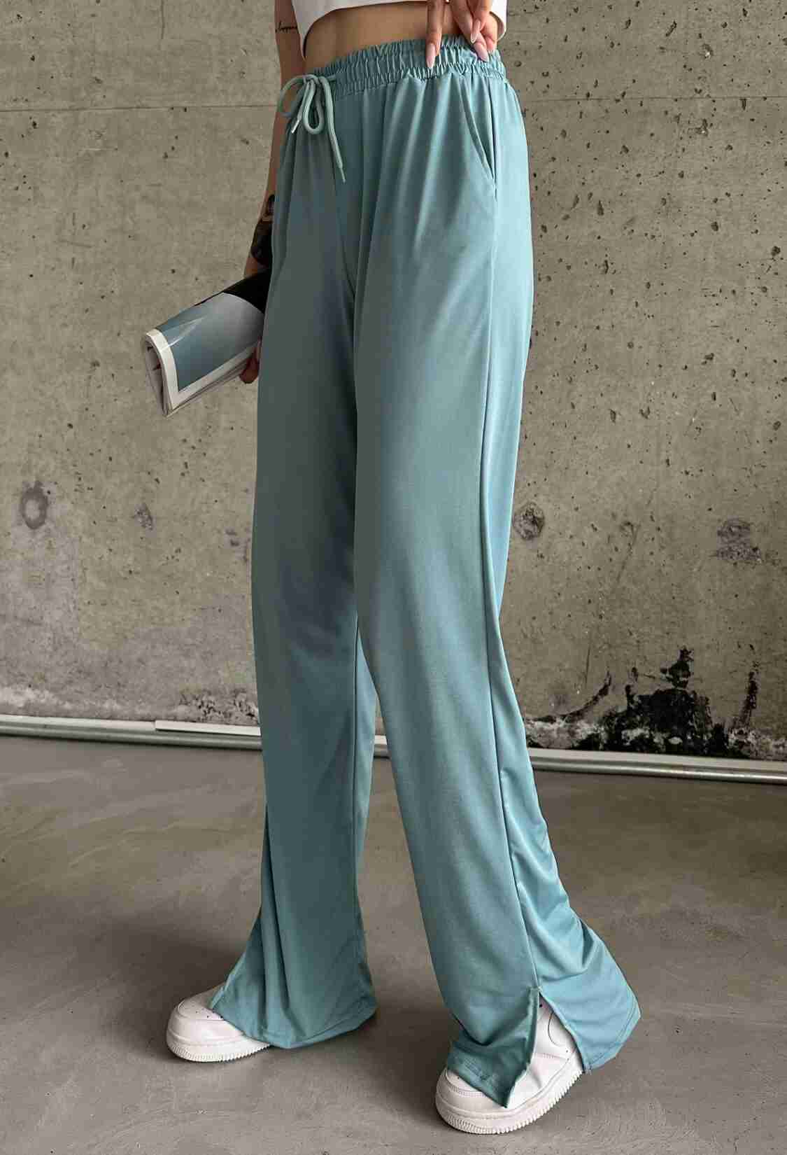 Slit Lycra High Waist Sweatpants - Brand: la & vetta - Women & Kids, Baby Clothes Wholesale - TheBS Women