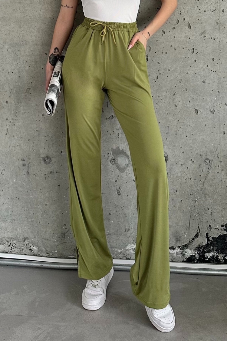 Slit Lycra High Waist Sweatpants - Brand: la & vetta - Women & Kids, Baby Clothes Wholesale - TheBS Women