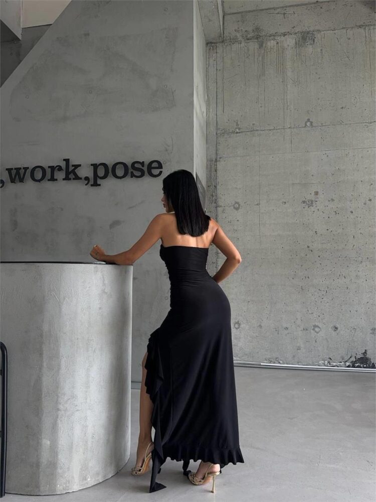 Slit Strapless Sandy Dress - Producer: Ello - Wholesale Women Clothes - TheBS Women
