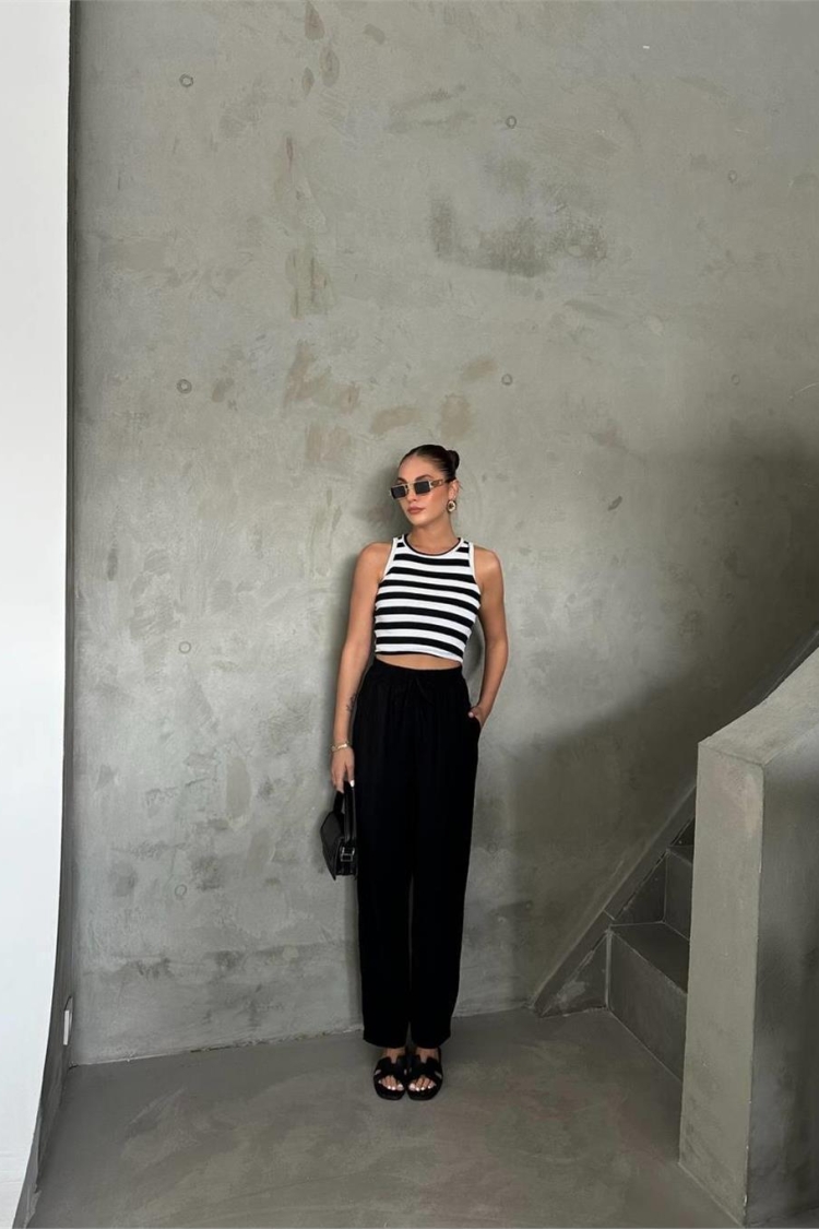 Elastic Waist Modal Fabric Trousers - Producer: Ello - Wholesale Women Clothes - TheBS Women