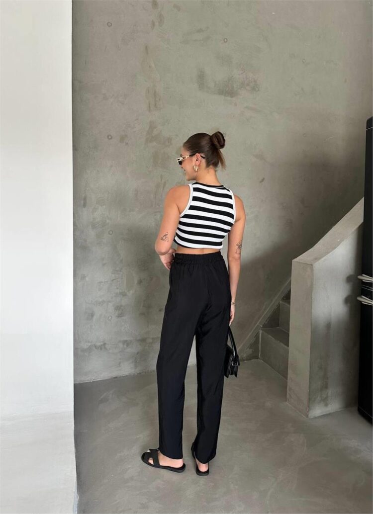 Elastic Waist Modal Fabric Trousers - Producer: Ello - Wholesale Women Clothes - TheBS Women