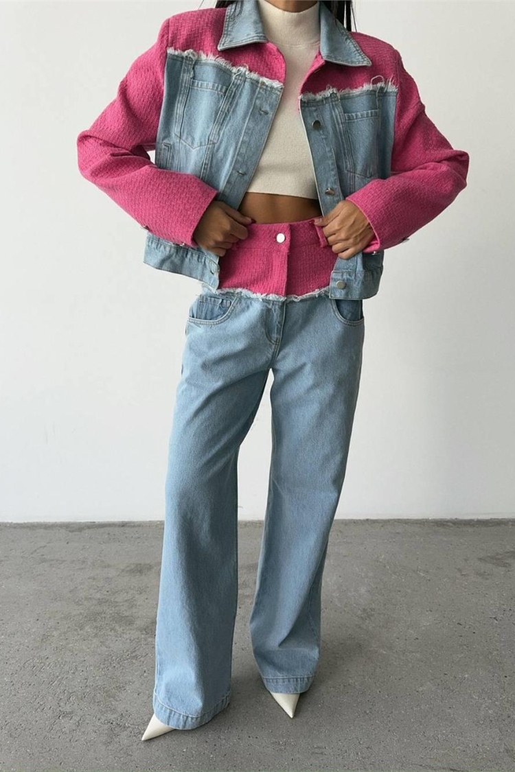 Piece Denim Suit - Producer: Ello - Wholesale Women Clothes - TheBS Women