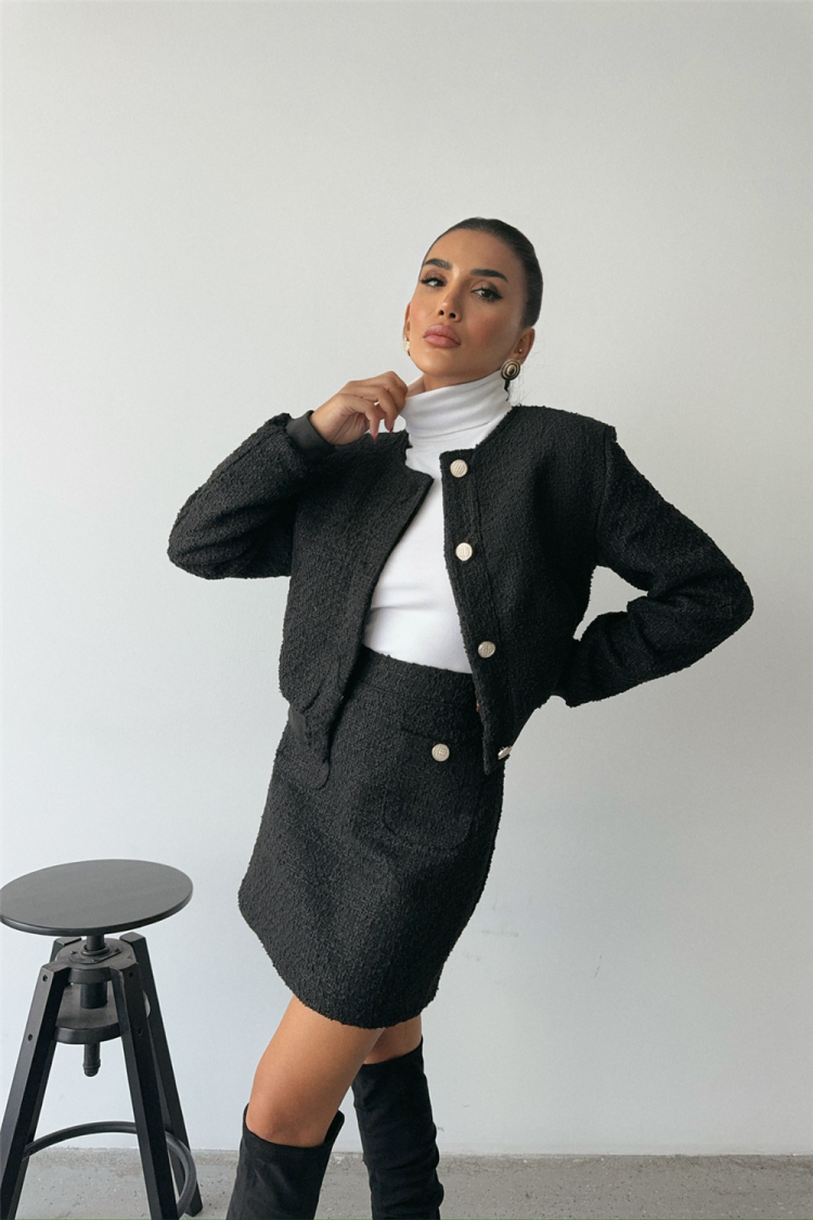 Crop Jacket Skirt Set - Producer: Ello - Wholesale Women Clothes - TheBS Women