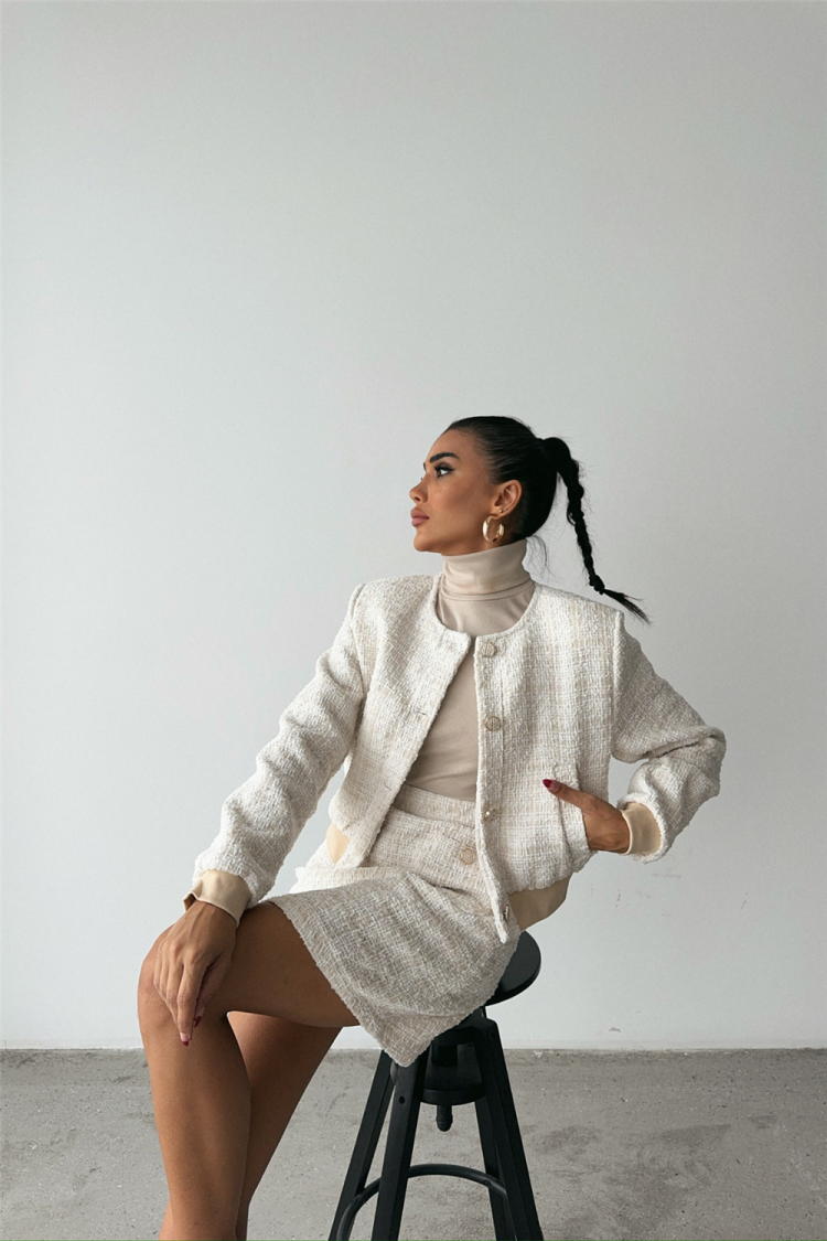 Crop Jacket Skirt Set - Producer: Ello - Wholesale Women Clothes - TheBS Women