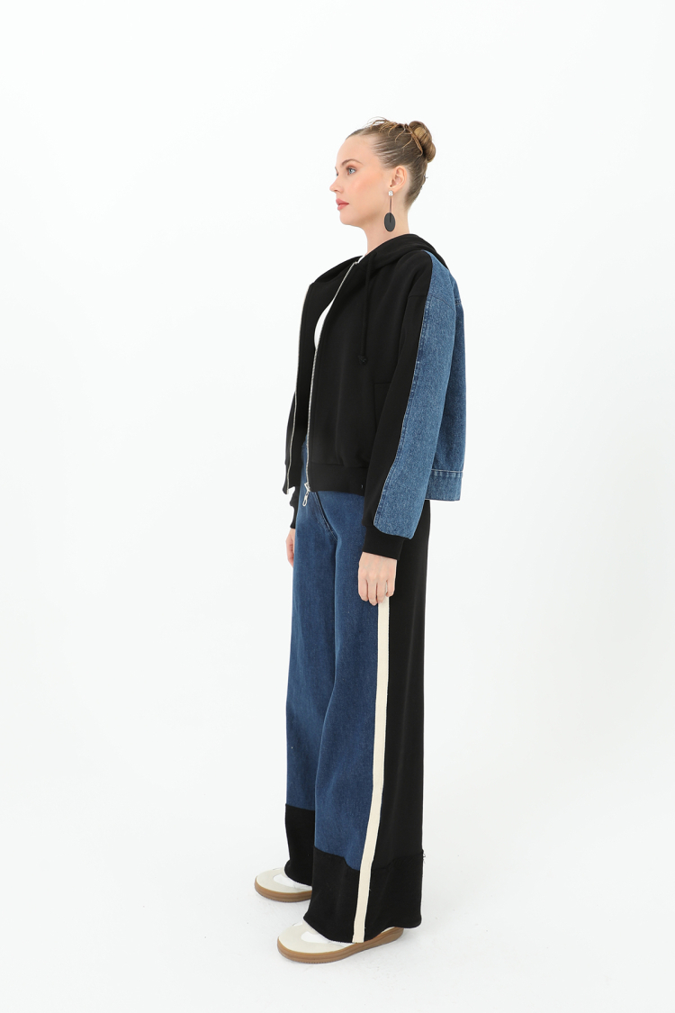 Women's Wide Leg Jeans With Knitwear Detail - Producer: SOUL - Wholesale Women Clothes - TheBS Women