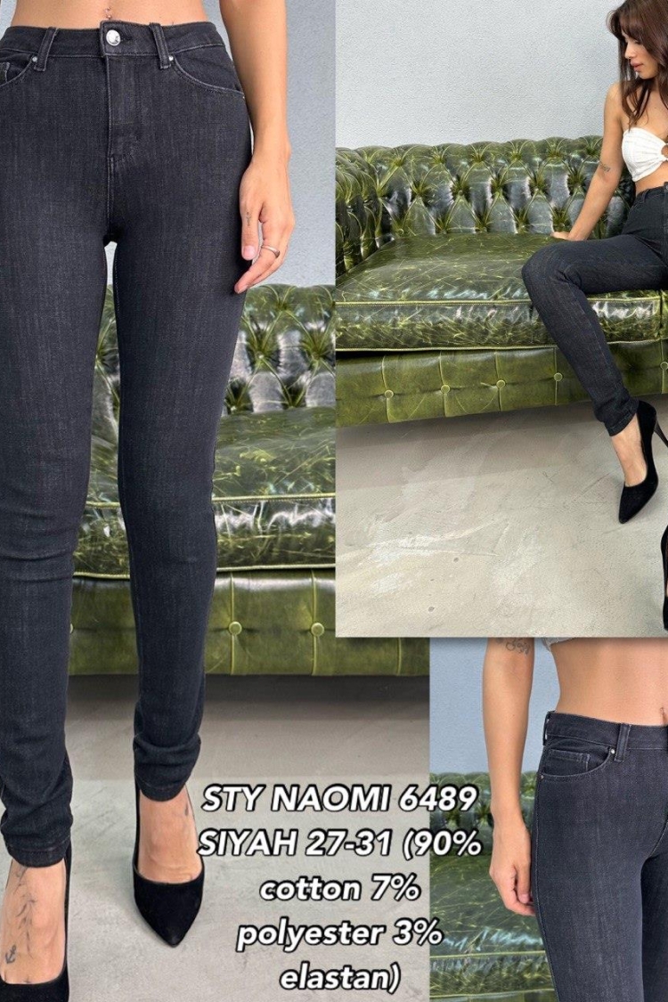 High Waist Skinny Leg Black Jeans - Producer: LACARINO - Wholesale Women Clothes - TheBS Women