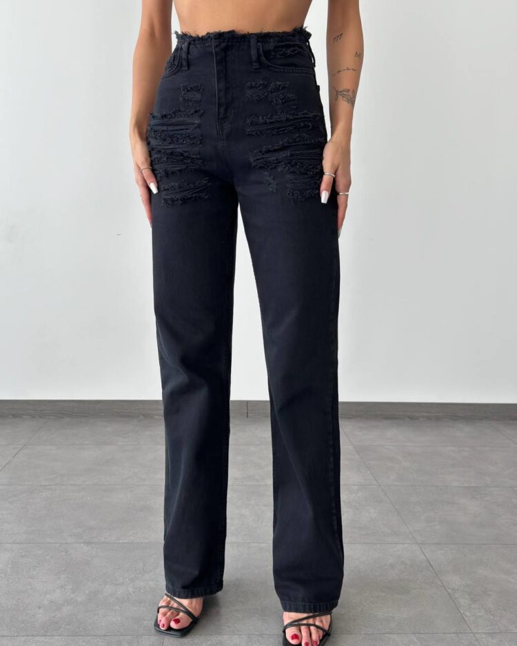 High Waist DetailedStraight Jeans - Producer: LACARINO - Wholesale Women Clothes - TheBS Women