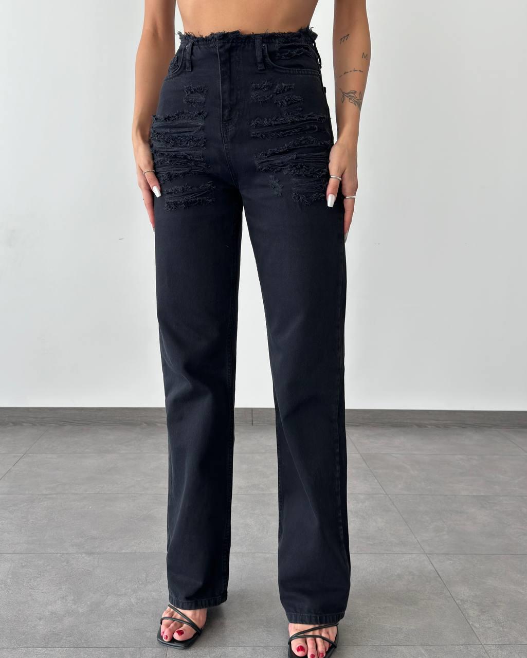 High Waist DetailedStraight Jeans - Producer: LACARINO - Wholesale Women Clothes - TheBS Women