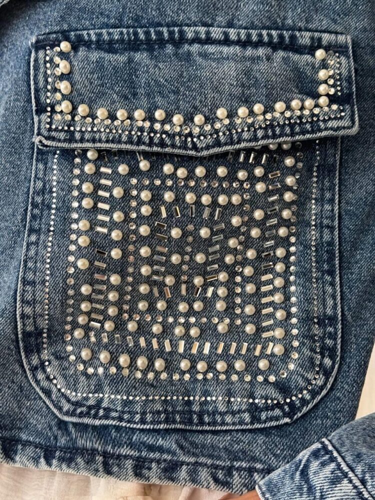 Stone Detailed Blue Jacket - Producer: LACARINO - Wholesale Women Clothes - TheBS Women