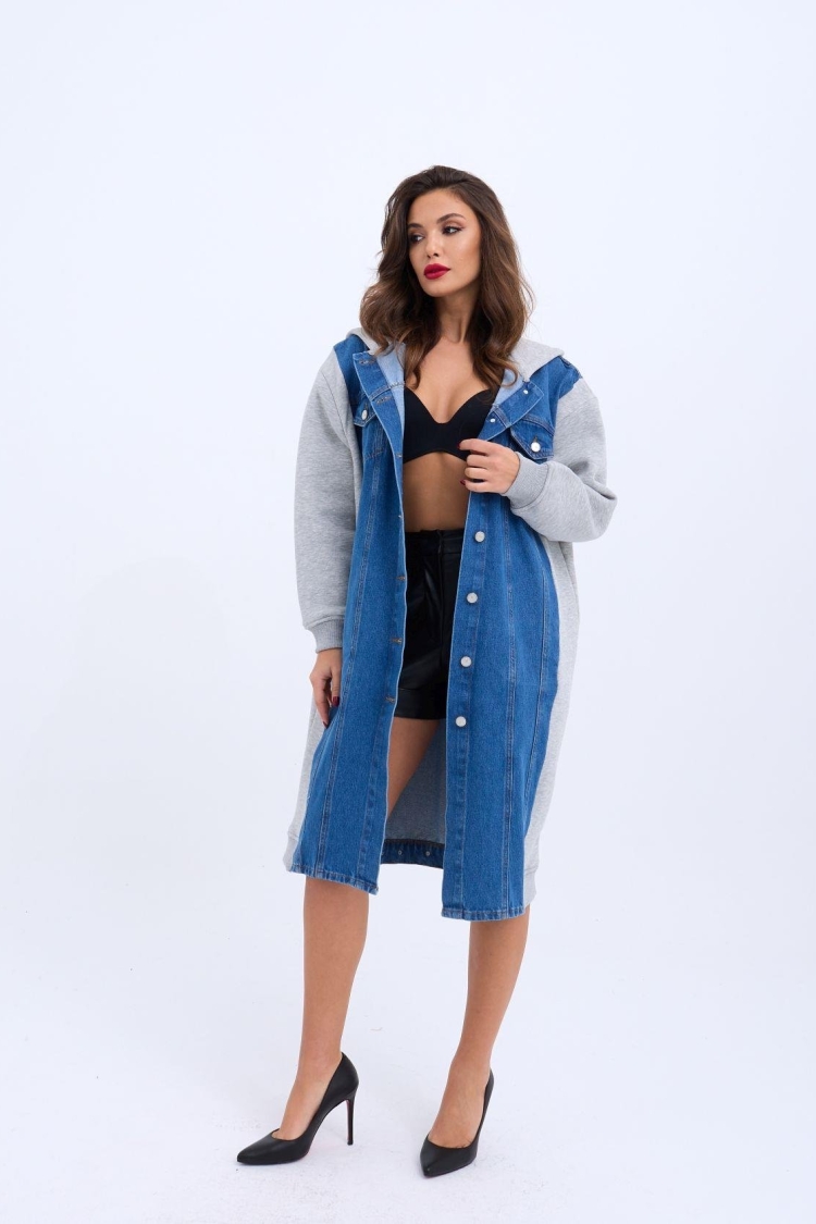 Long Denim Jacket - Producer: Fame - Wholesale Women Clothes - TheBS Women