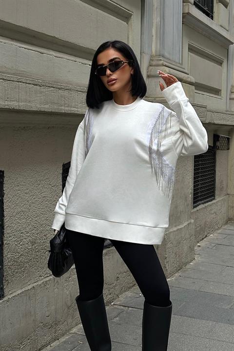 Metallic Pendulum Sweatshirt - Producer: Sobe Istanbul - Wholesale Women Clothes - TheBS Women