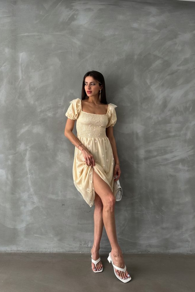 Boat Neck Chest Gimp Dress - Producer: Topshow - Wholesale Women Clothes - TheBS Women