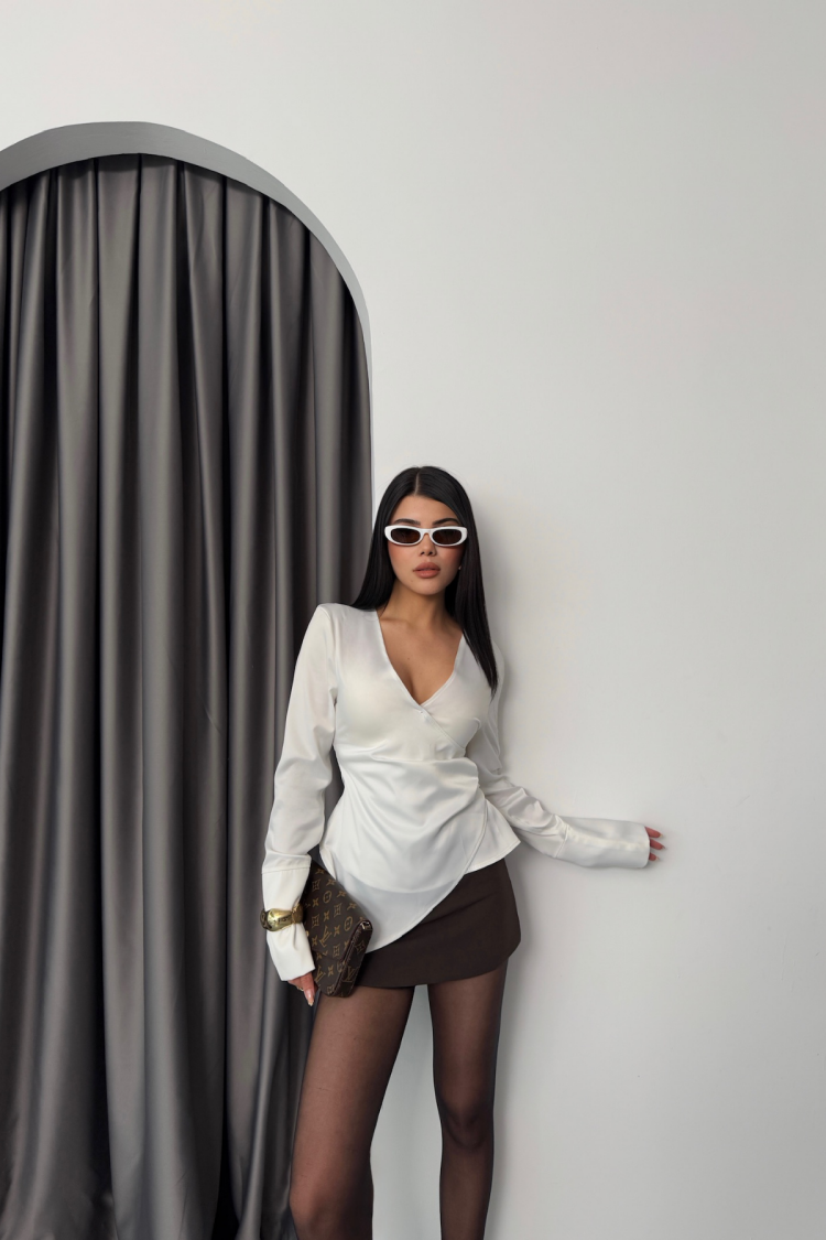 Satin Tire Blouse Cuff Sleeve - Producer: Ello - Wholesale Women Clothes - TheBS Women