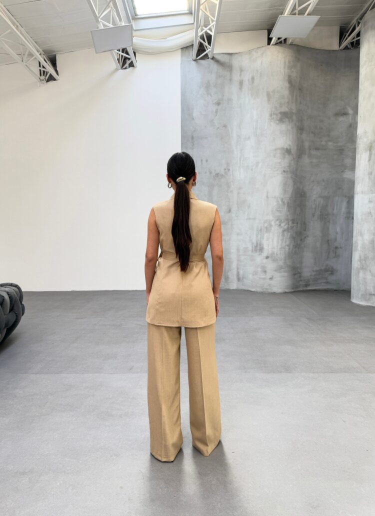 Vest Trousers Double Set - Biscuit - Producer: Ouz Fashion - Wholesale Women Clothes - TheBS Women