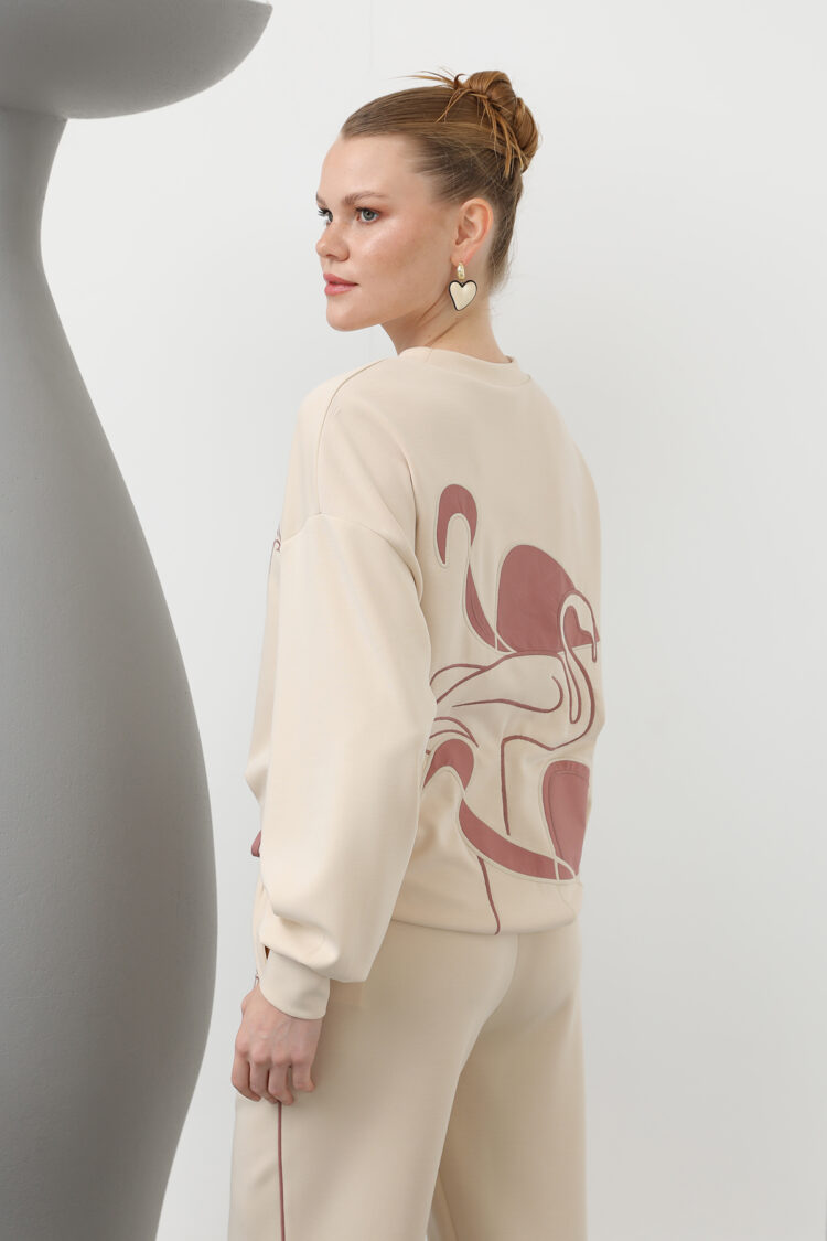 Swan Embroidered Tracksuit Set - Producer: SOUL - Wholesale Women Clothes - TheBS Women