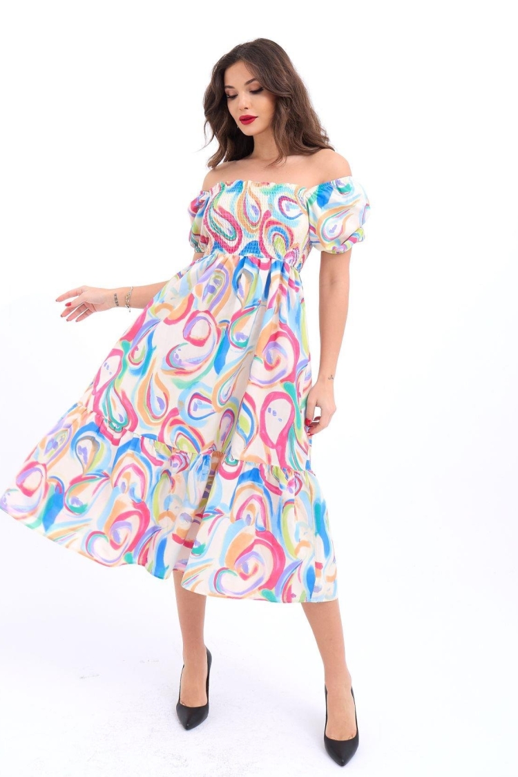 Dress - Multicolored - Producer: Fame - Wholesale Women Clothes - TheBS Women