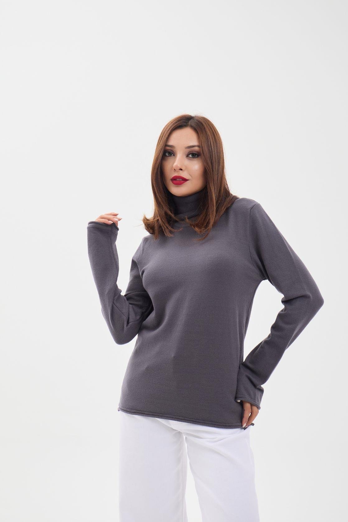 Knitwear Plain Turtleneck Casual - Producer: Fame - Wholesale Women Clothes - TheBS Women