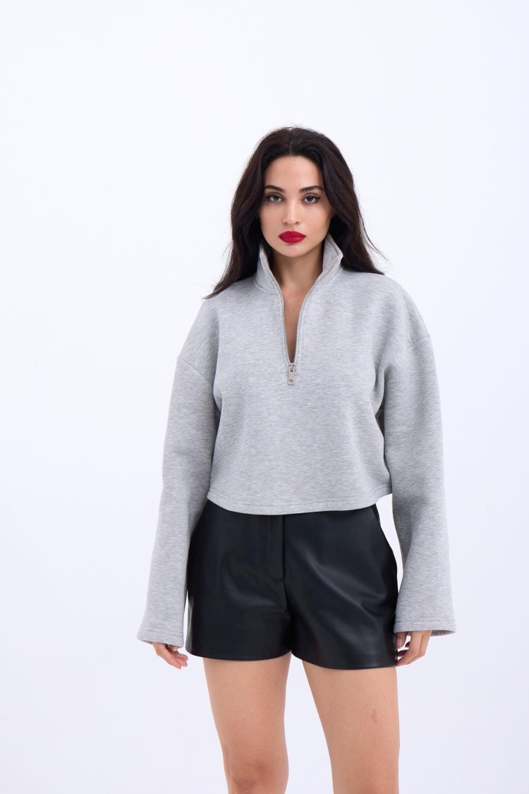 Sweat - Gray - Producer: Fame - Wholesale Women Clothes - TheBS Women