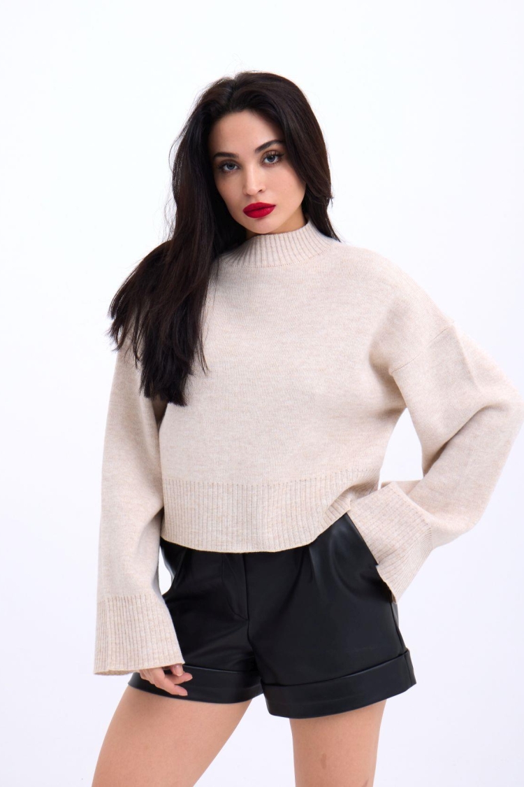 Wide Sleeve Sweater - Producer: Fame - Wholesale Women Clothes - TheBS Women