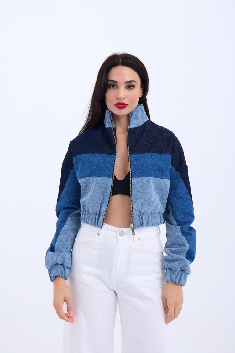 Denim Jacket - Blue - Producer: Fame - Wholesale Women Clothes - TheBS Women