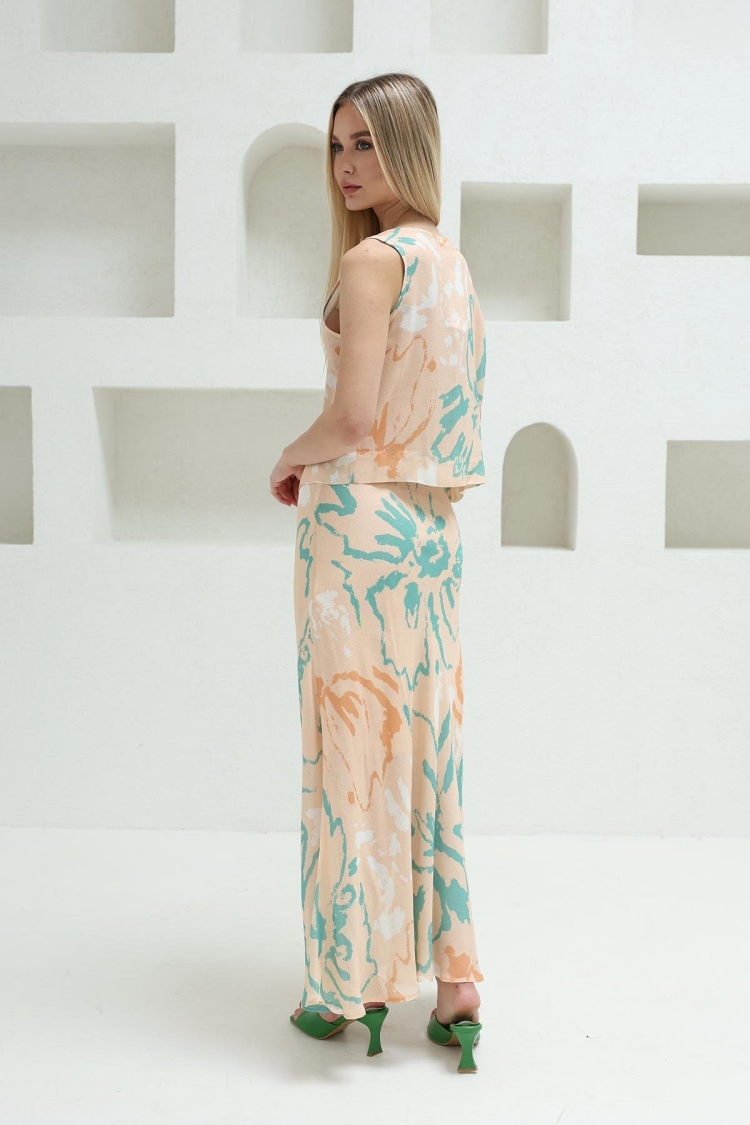 Lace Blouse Skirt Powder Suit - Producer: Reyon - Wholesale Women Clothes - TheBS Women