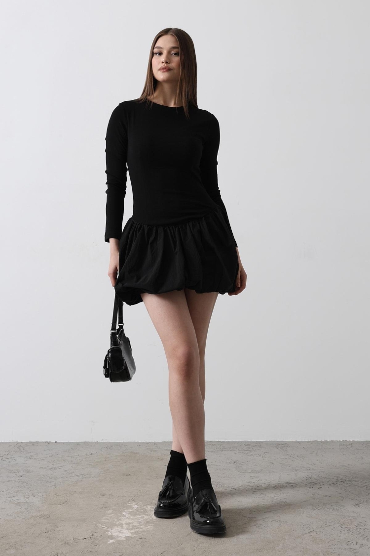 Balloon Skirt Dress - Producer: Reyon - Wholesale Women Clothes - TheBS Women