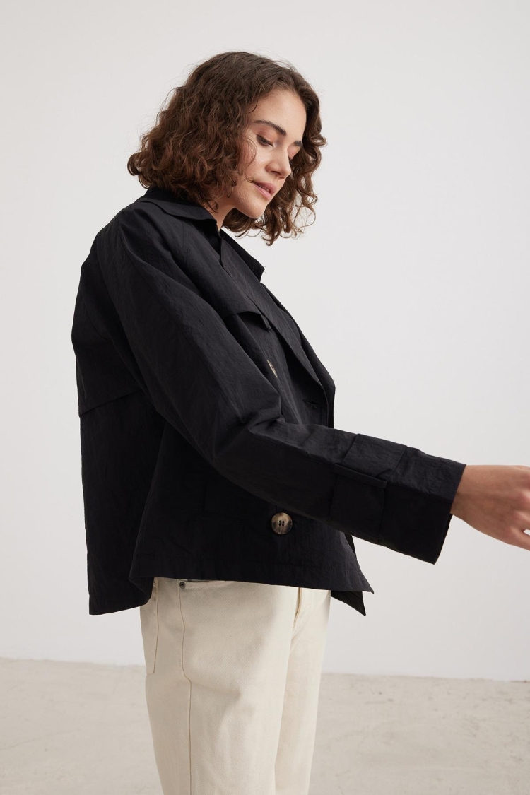 Women's Short Trench Coat - Producer: Levure - Wholesale Women Clothes - TheBS Women