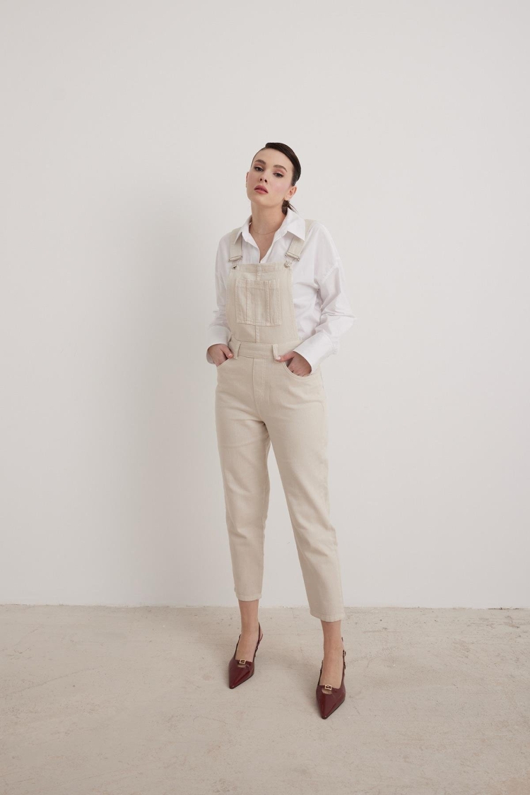 Gabardine Salopet - Stone - Producer: Levure - Wholesale Women Clothes - TheBS Women