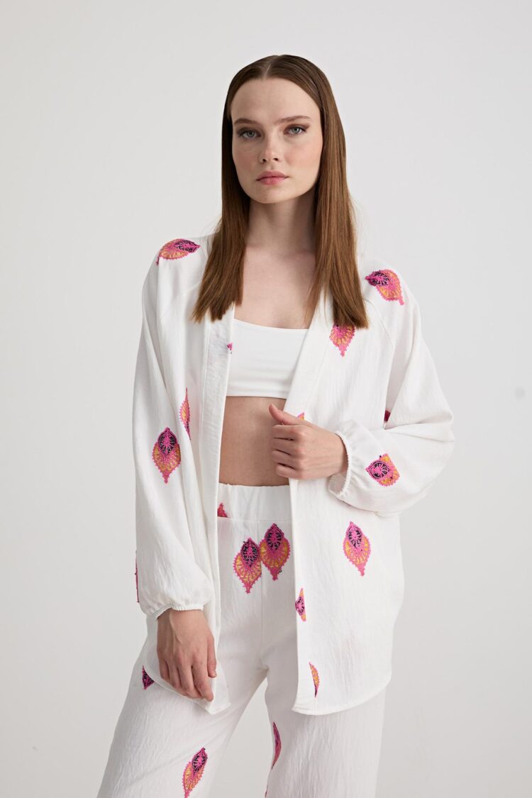 Paisley Patterned Long Sleeve Jacket - Producer: Levure - Wholesale Women Clothes - TheBS Women