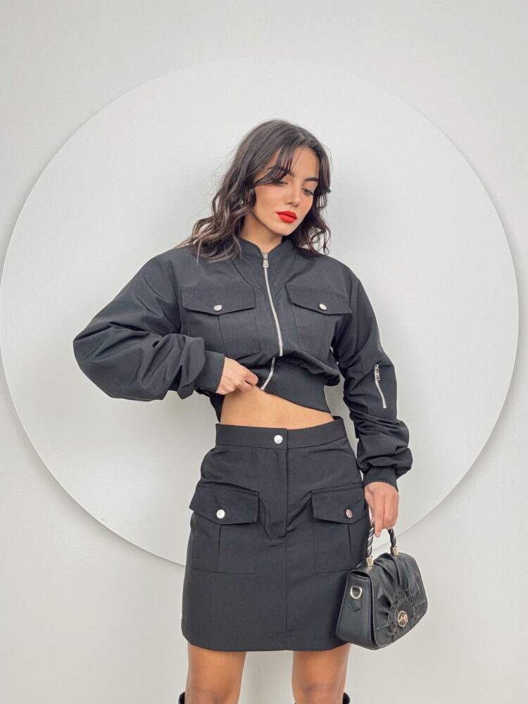 Bomber Set With Skirt - Producer: Miss Janell - Wholesale Women Clothes - TheBS Women