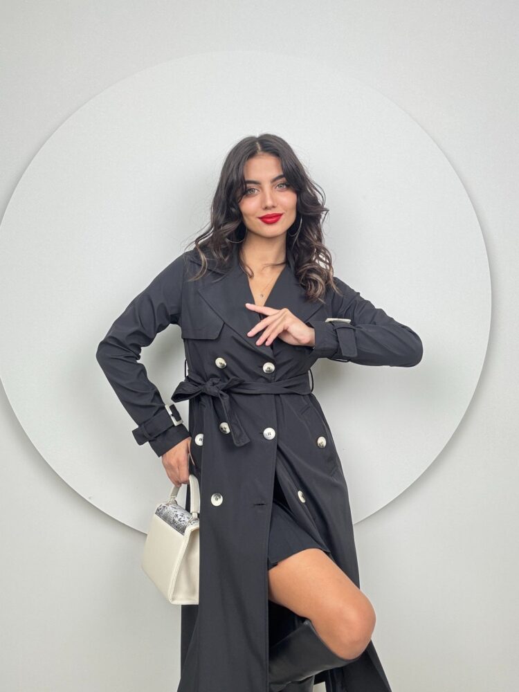 Lace-up Belt Trench Coat - Producer: Miss Janell - Wholesale Women Clothes - TheBS Women