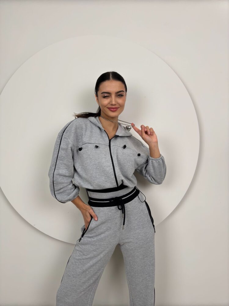 Knitwear Belt Detailed Tracksuit Set - Producer: Miss Janell - Wholesale Women Clothes - TheBS Women