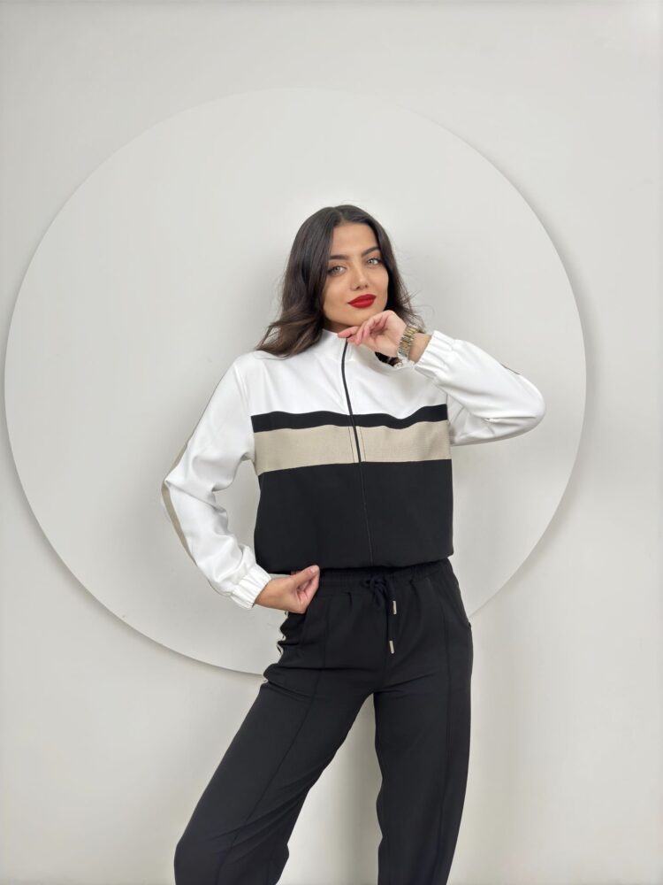 Banded Tracksuit Set - Black - Producer: Miss Janell - Wholesale Women Clothes - TheBS Women