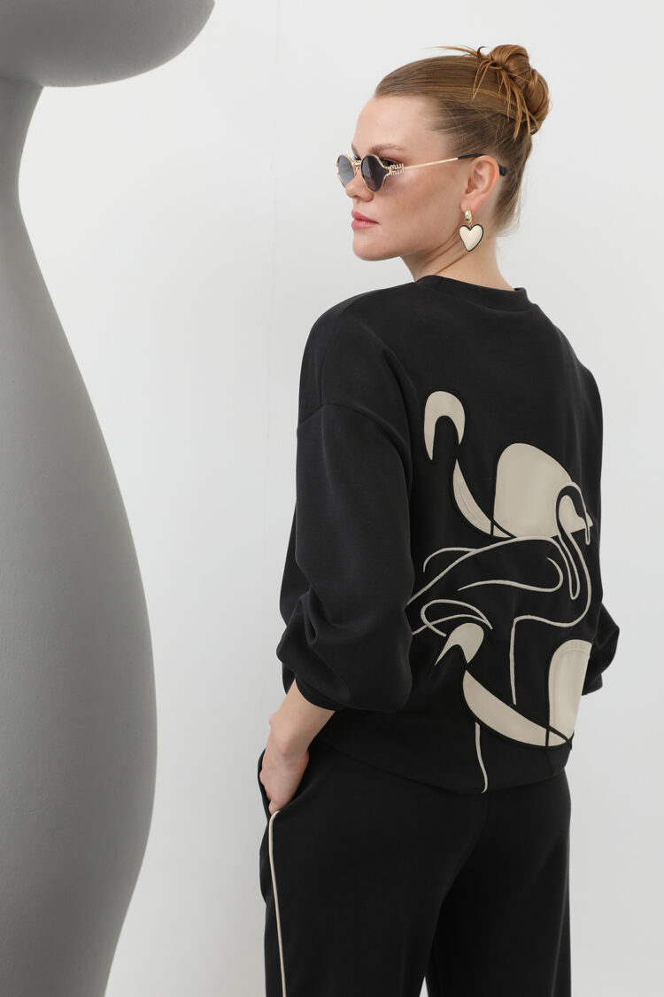 Swan Embroidered Tracksuit Set - Producer: SOUL - Wholesale Women Clothes - TheBS Women