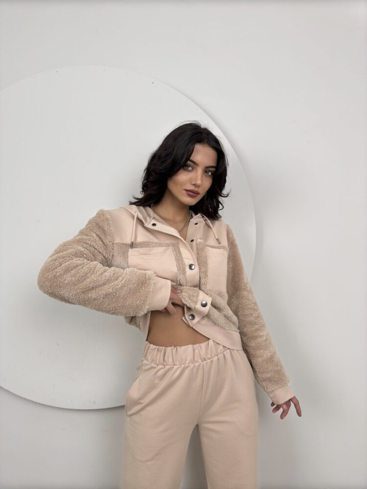 Plush Detailed Tracksuit Set - Producer: Miss Janell - Wholesale Women Clothes - TheBS Women
