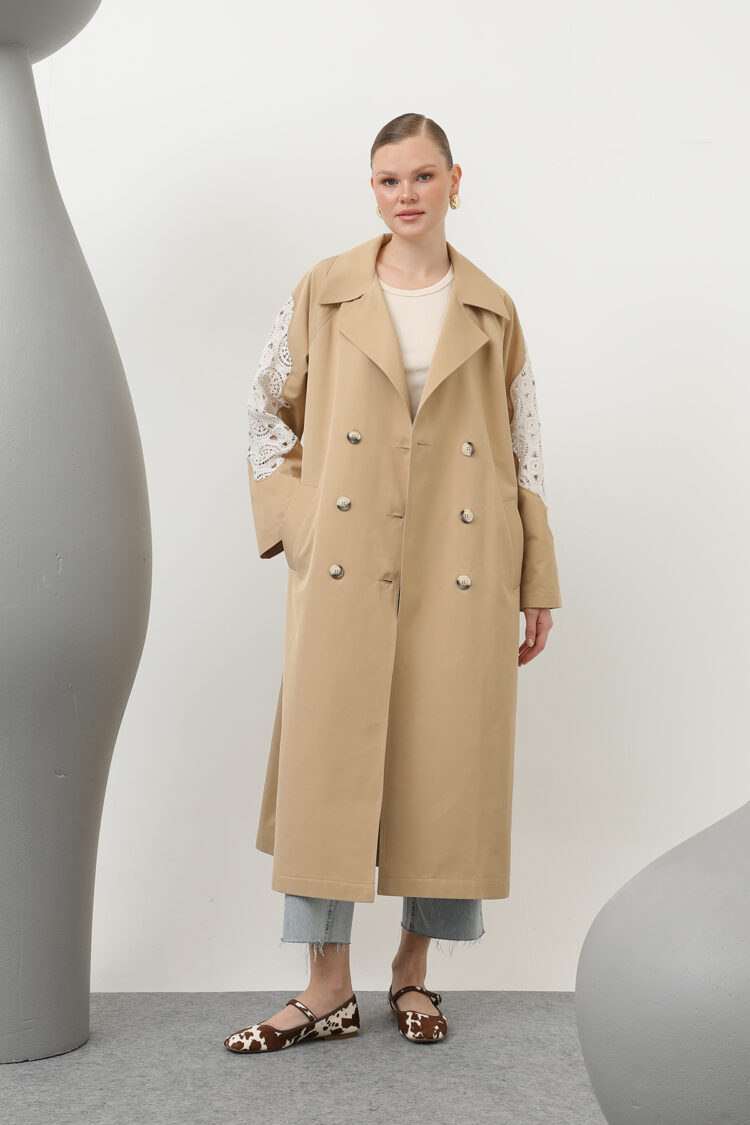 Women's Lace Detailed Trench - Producer: SOUL - Wholesale Women Clothes - TheBS Women