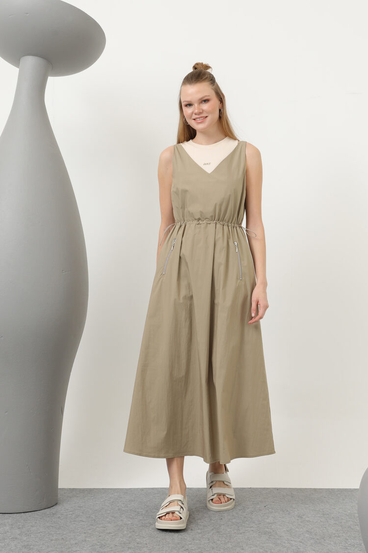 EMBROIDERY DETAILED DRESS WITH ELASTIC WAIST - Producer: SOUL - Wholesale Women Clothes - TheBS Women