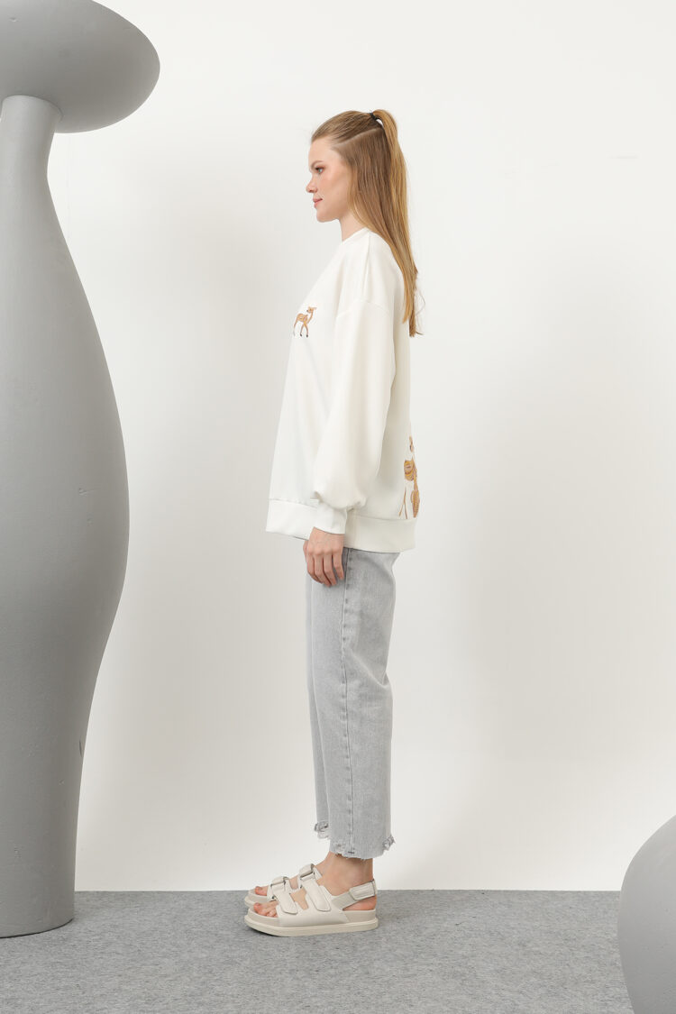 Women's Back Deer Sweat - Producer: SOUL - Wholesale Women Clothes - TheBS Women