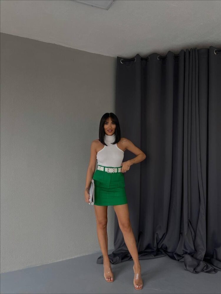 Pocket Detail Gabardine Short Skirt - Producer: Ello - Wholesale Women Clothes - TheBS Women