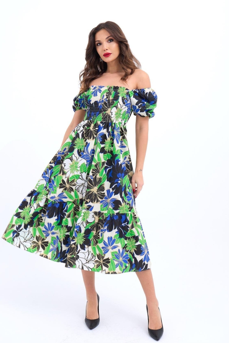 Dress - Navy Blue & - Producer: Fame - Wholesale Women Clothes - TheBS Women