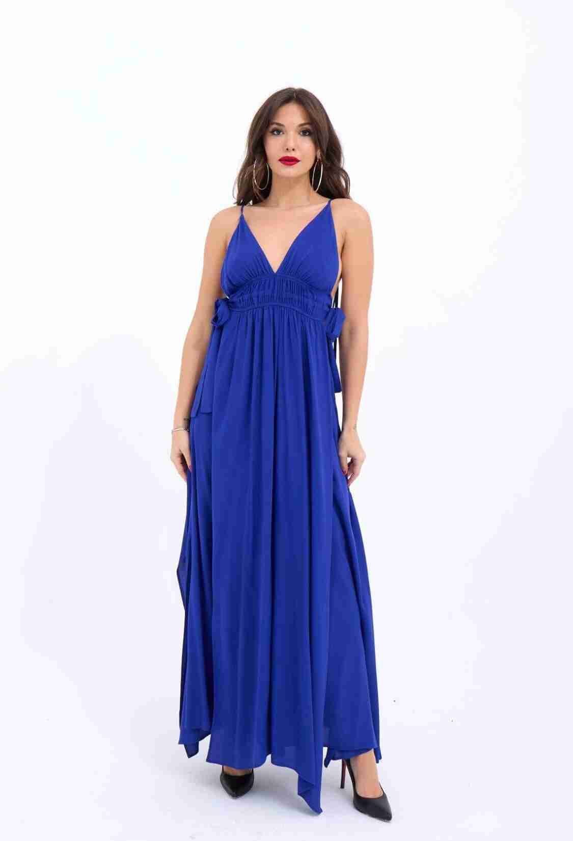Dress - Sax - Brand: Fame - Women & Kids, Baby Clothes Wholesale - TheBS Women