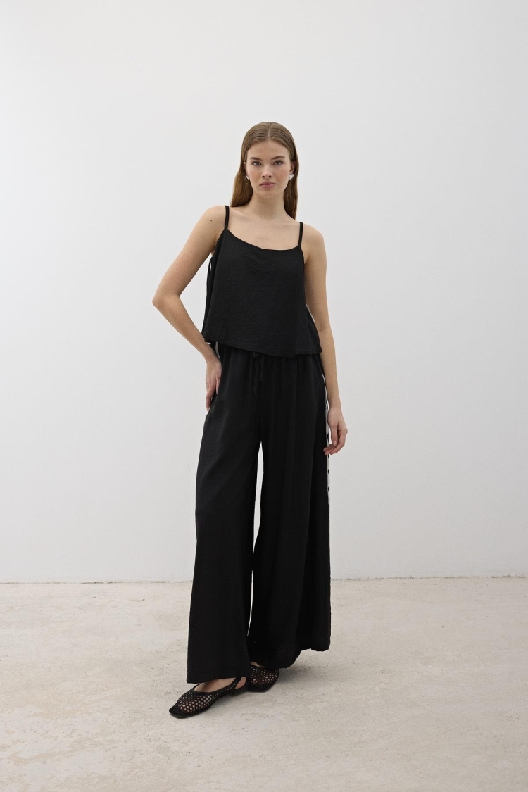 Elastic Waist Water Stone Detailed Pants - Brand: Levure - Women & Kids, Baby Clothes Wholesale - TheBS Women