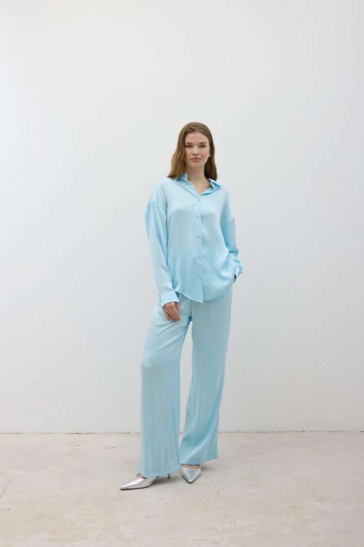 Women's Elastic Waist Satin Pants Baby - Producer: Levure - Wholesale Women Clothes - TheBS Women