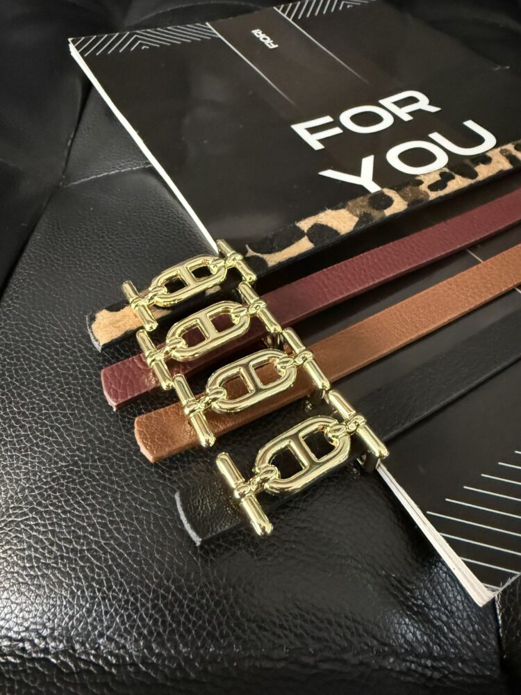 Slim Belt With Gold Buckle - Producer: Fiori - Wholesale Women Clothes - TheBS Women